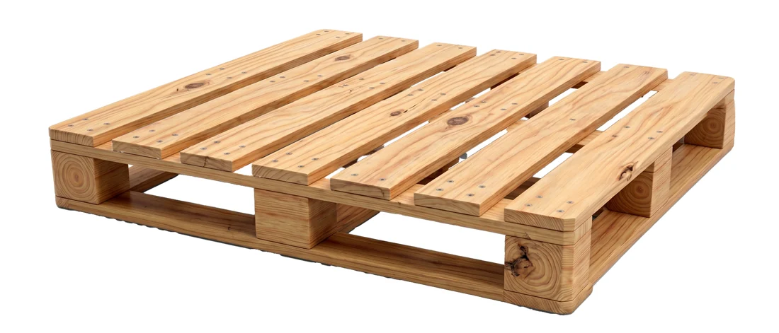 Tarima de madera de taco, pallet de madera nuevo